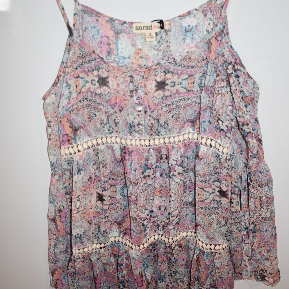 So Rad bell sleeve sheer top